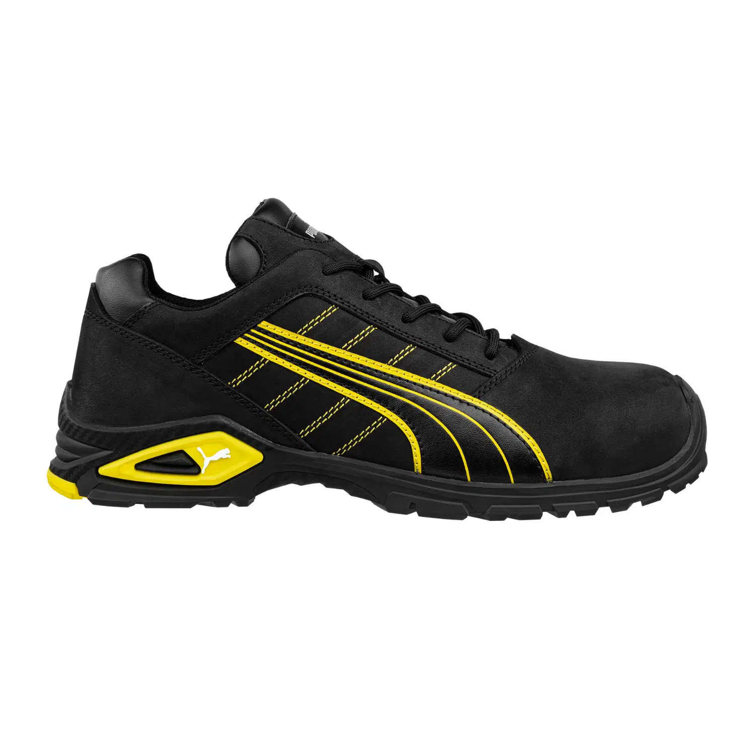 Puma Safety Amsterdam Sarı Siyah Low Alüminyum Burunlu İş Ayakkabısı S3 SRC 44 Numara