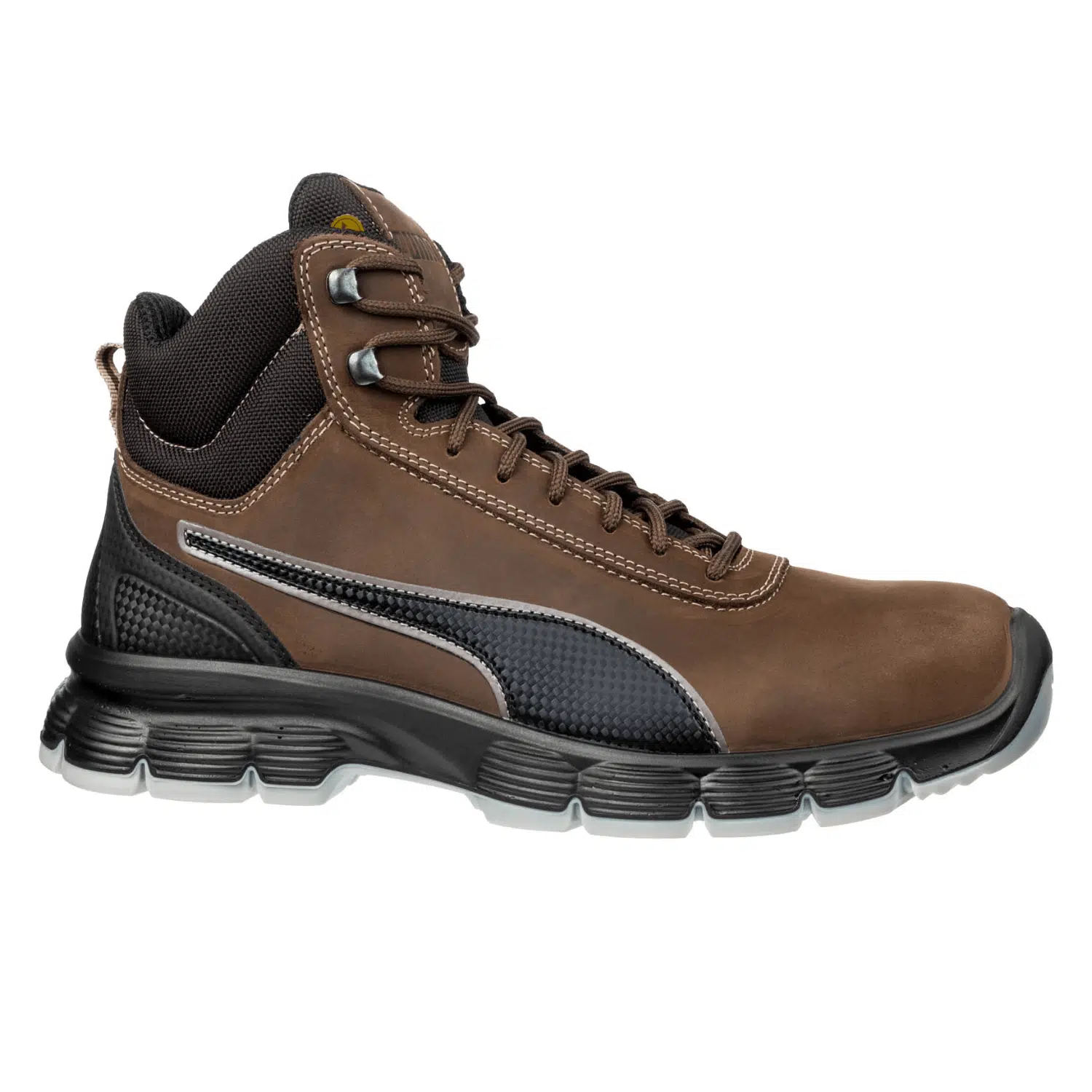 Puma Safety Condor Mid Kahverengi Çelik Burunlu Nubuk Deri İş Ayakkabısı S3 SRC ESD 43 Numara