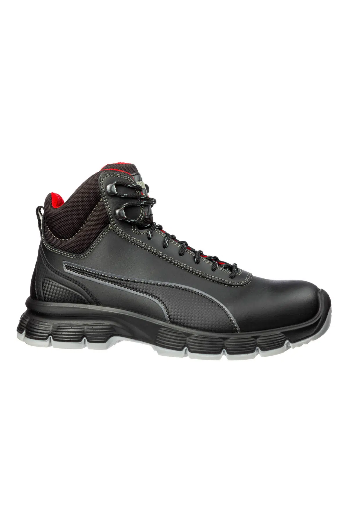 Puma Safety Condor Mid Siyah Çelik Burunlu Nubuk Deri İş Ayakkabısı S3 SRC ESD 40 Numara